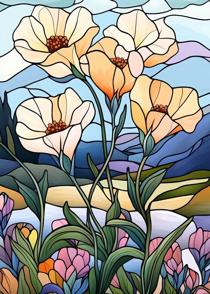 Stained Glass Flowers