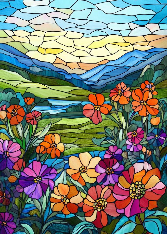Stained Glass Landscape