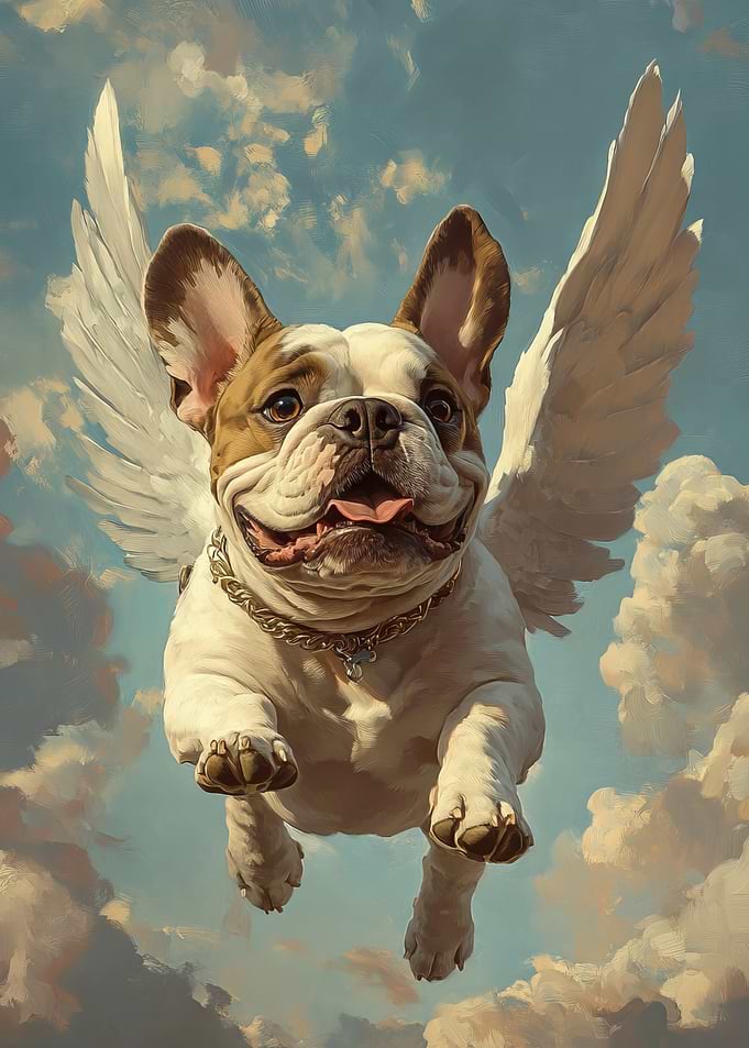 Bulldog with Angel Wings | A Tribute to a Loyal Friend