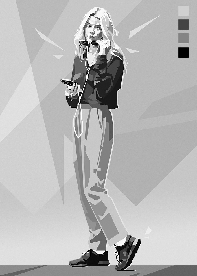 Woman with Headphones