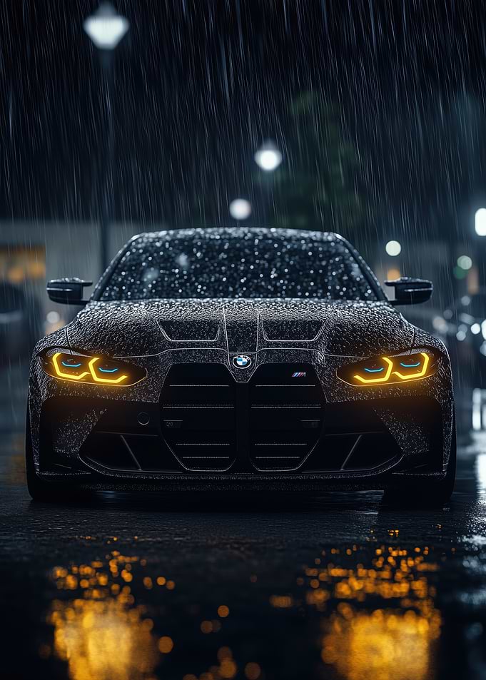 BMW M3 in the Rain
