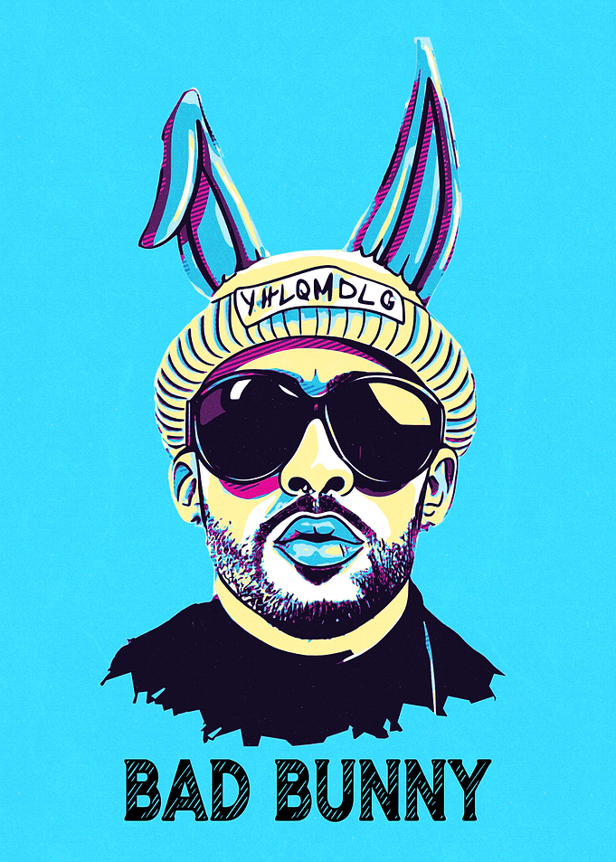 Bad Bunny Pop Art