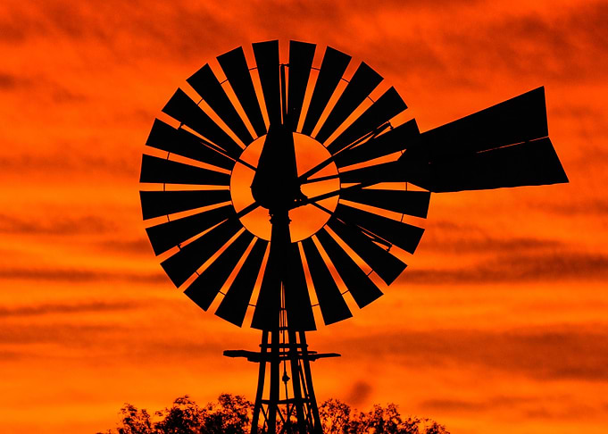 Windmill at Sunset