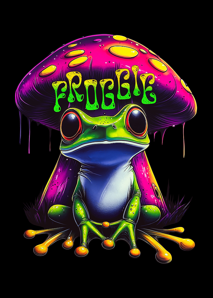 Trippy Frog & Mushroom