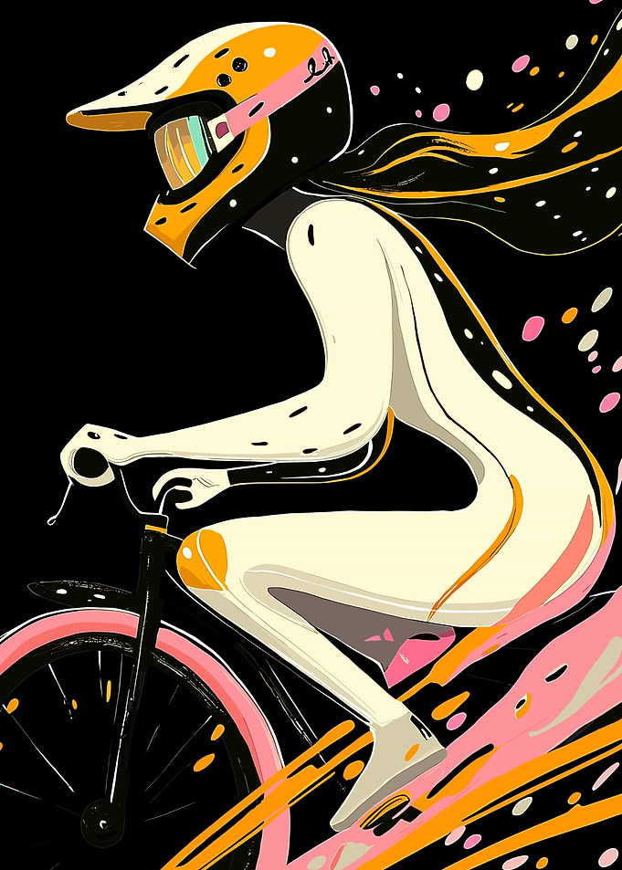 Cyclist in Motion
