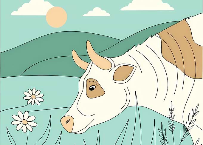 Cow in a Meadow