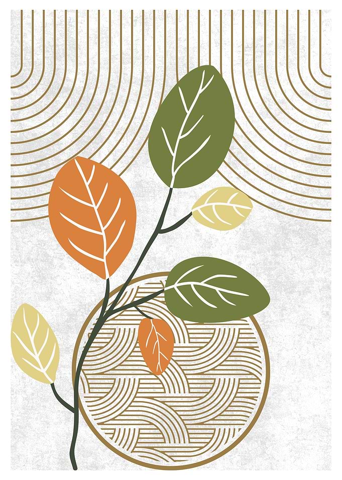 Autumn Leaves Abstract Art