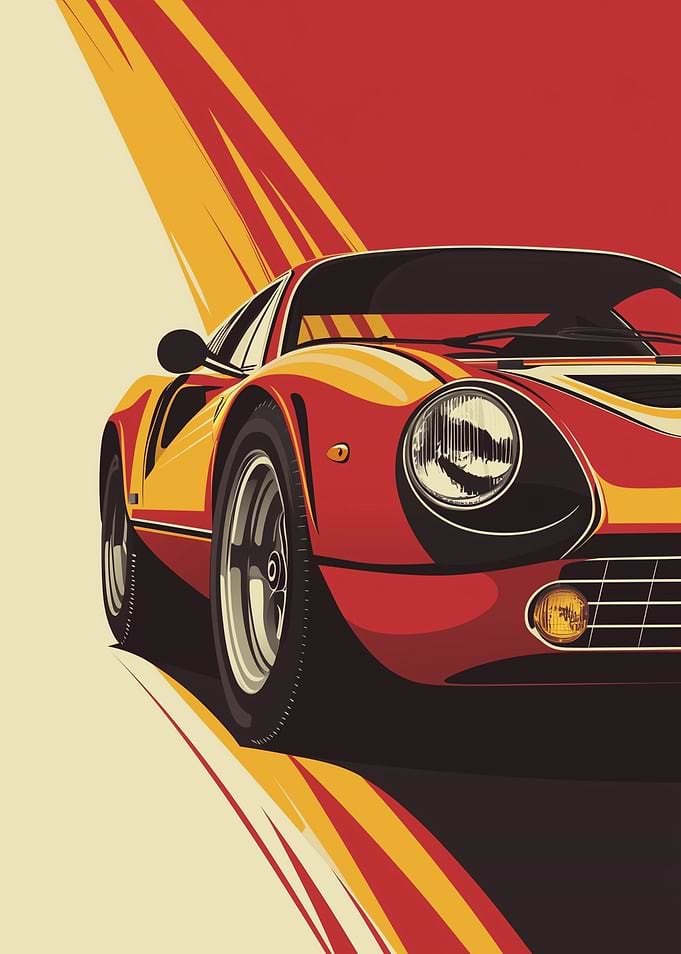 Red Sports Car Illustration