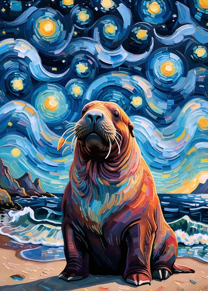 Starry Night Walrus