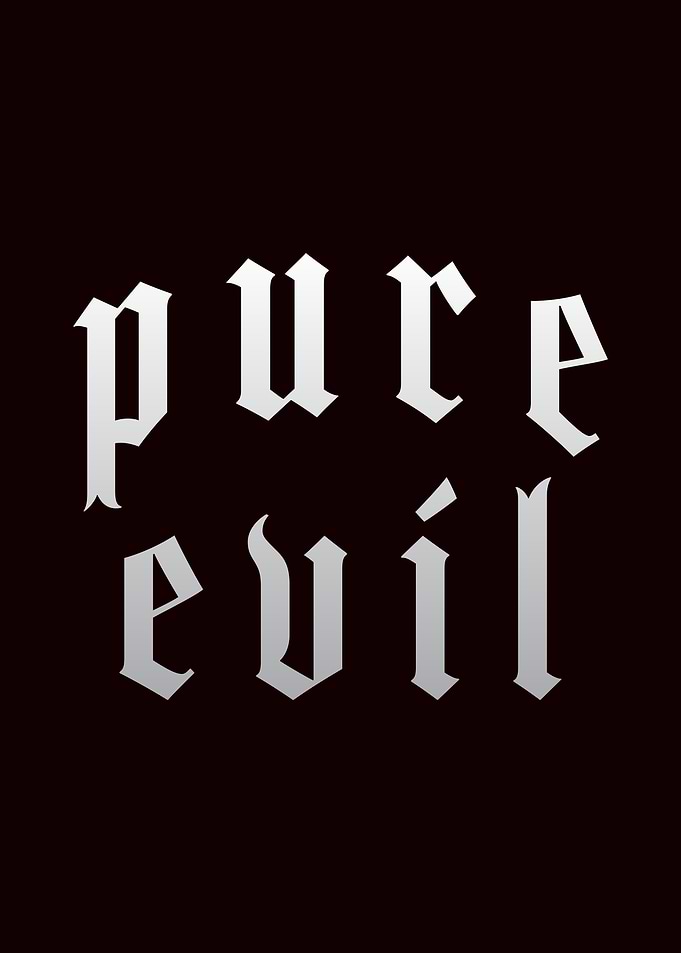 Pure Evil Text Art