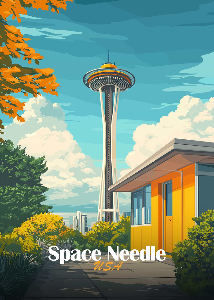 Space Needle Illustration