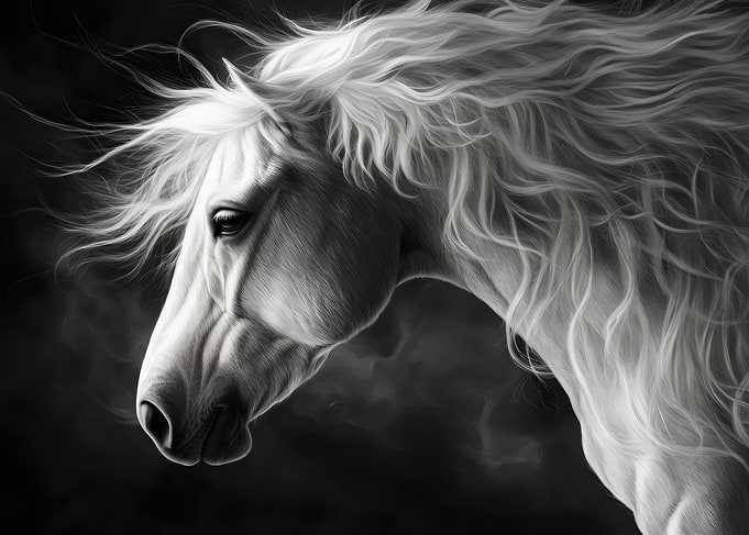 White Horse Portrait