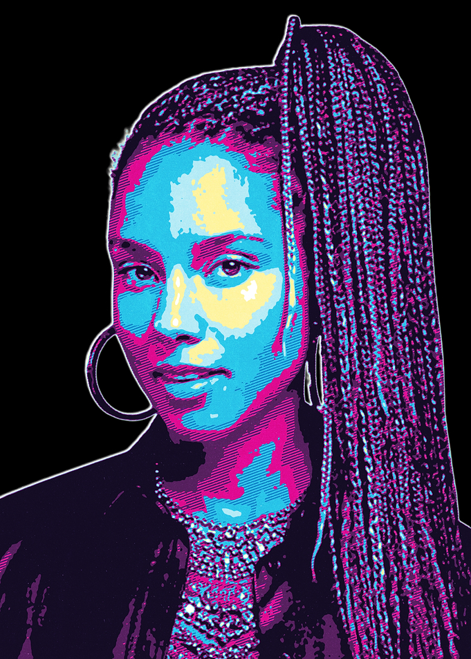 Alicia Keys Pop Art Portrait