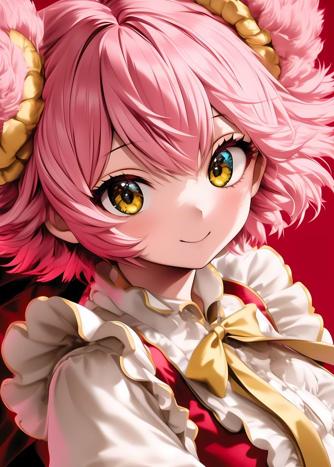 Anime Girl with Pink Hair