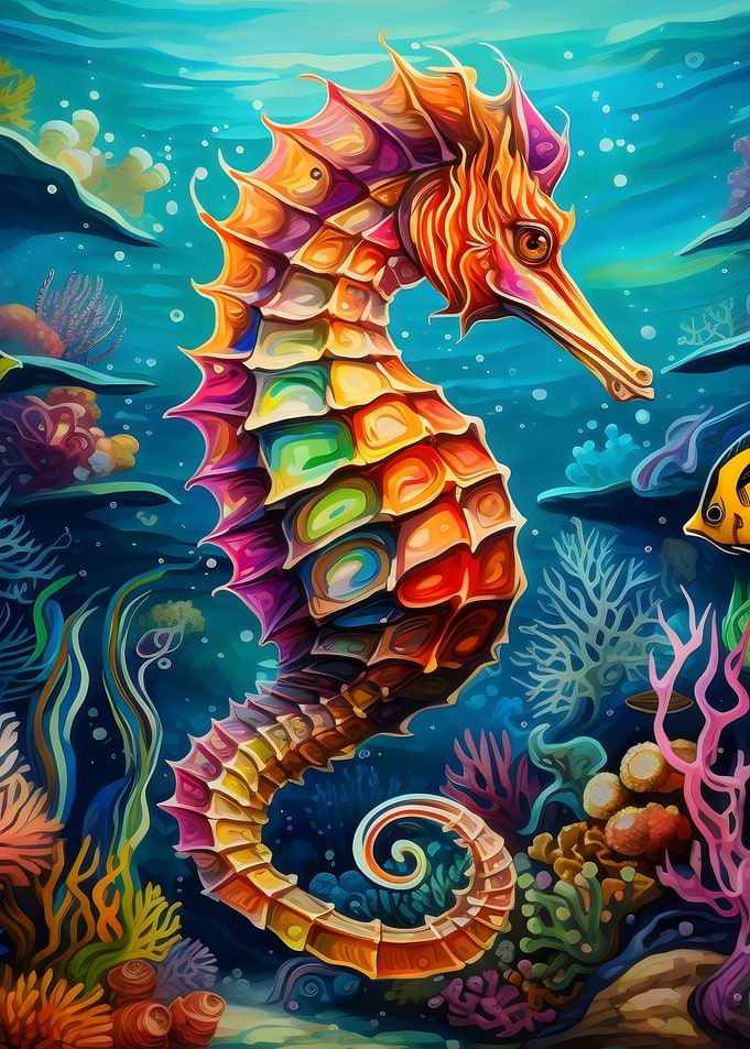 Ocean Rainbow Seahorse