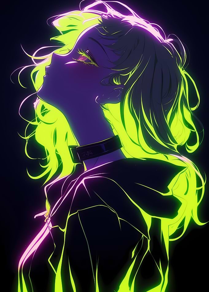 Neon Anime Girl