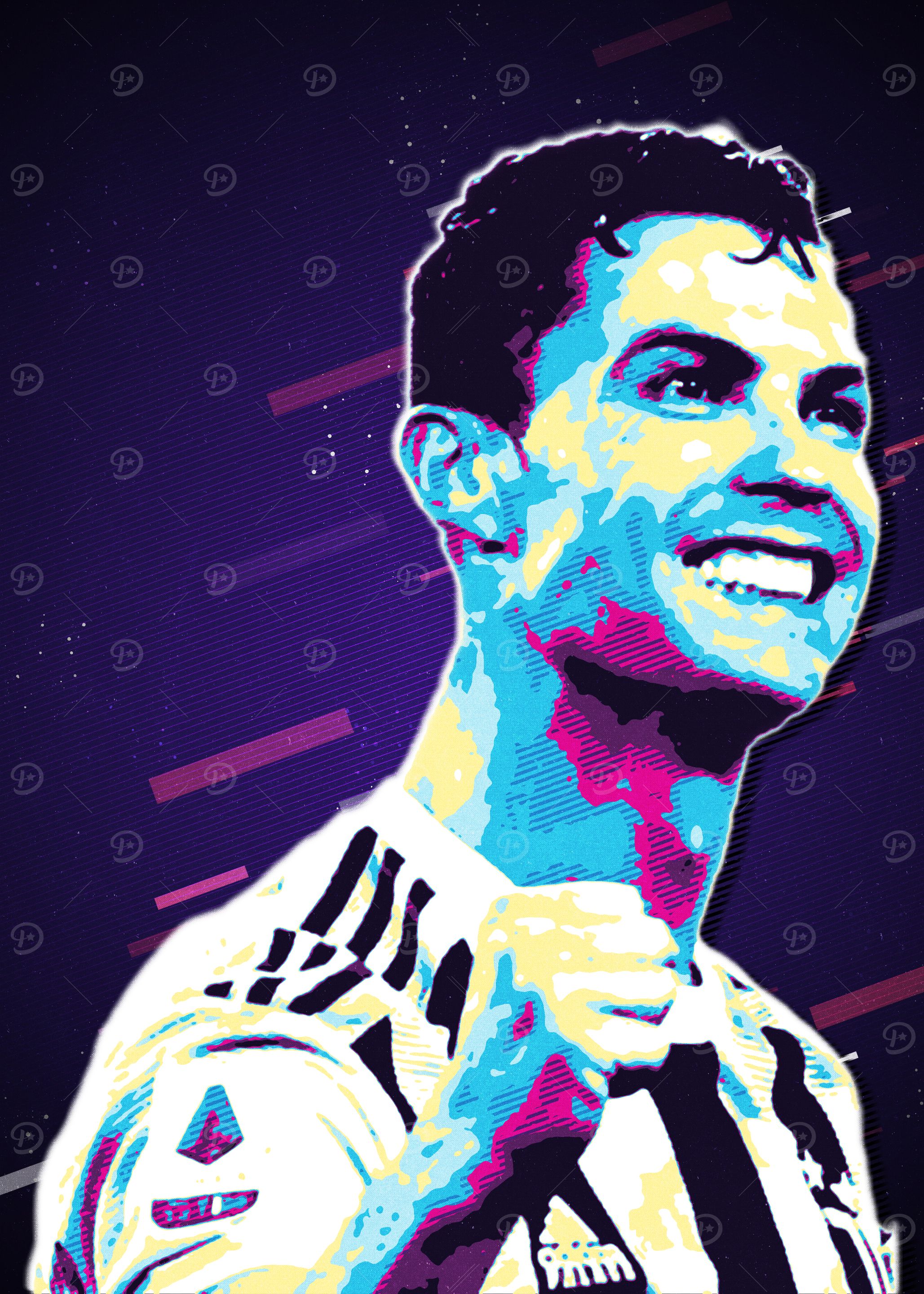 Cristiano Ronaldo Retro Art