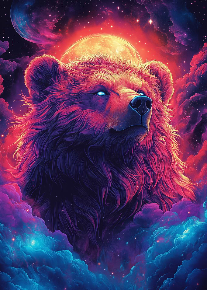 Celestial Bear of the Starlit Moon