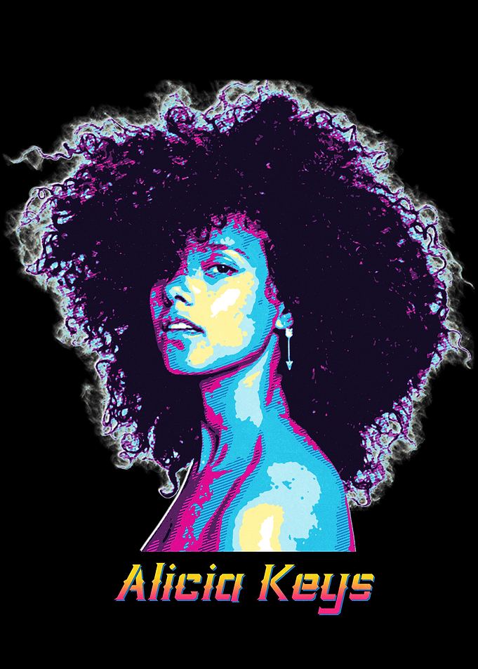 Alicia Keys Pop Art Portrait