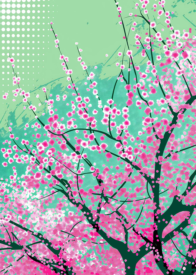 Cherry Blossom Tree Art