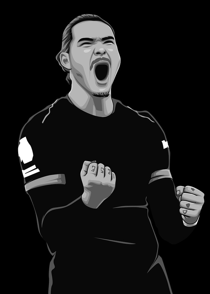 Darwin Nunez Black and White Version