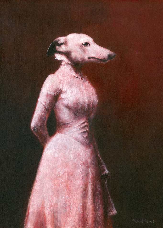 Glamorous Victorian Whippet Lady