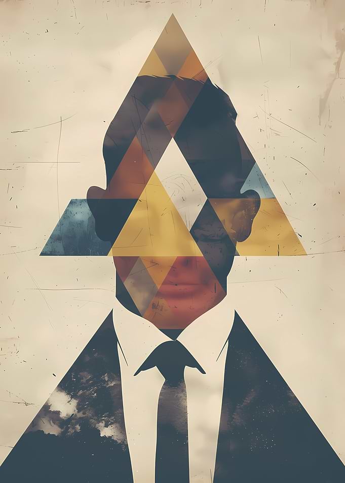 Abstract Portrait with Triangle