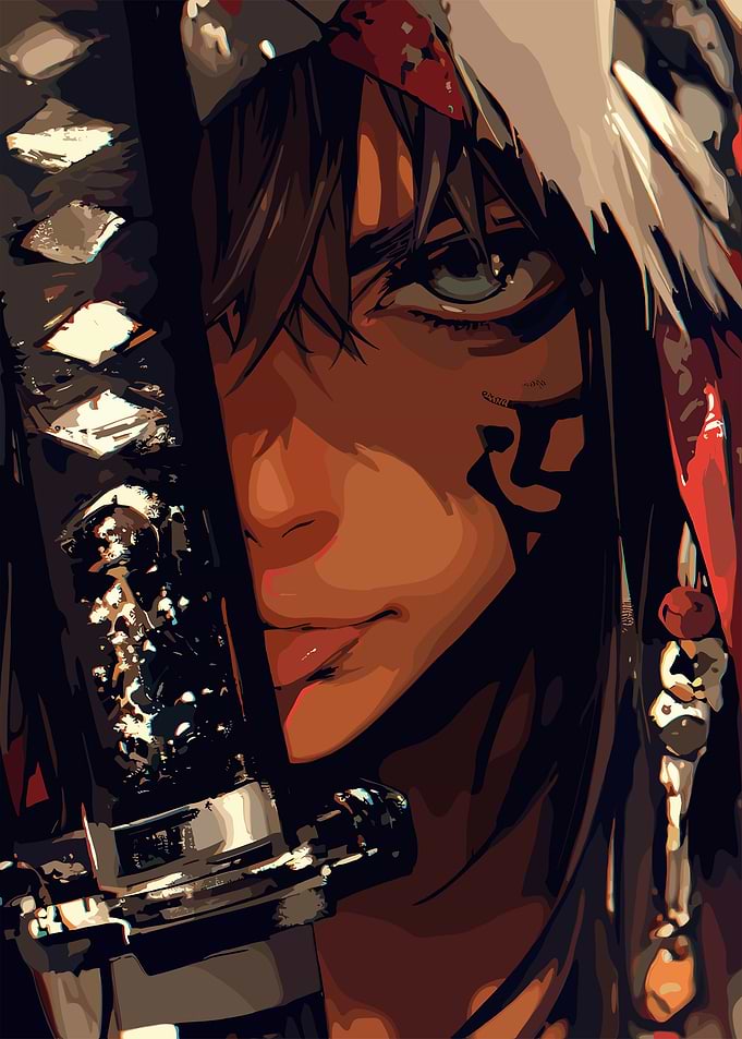 Anime Warrior with Sword