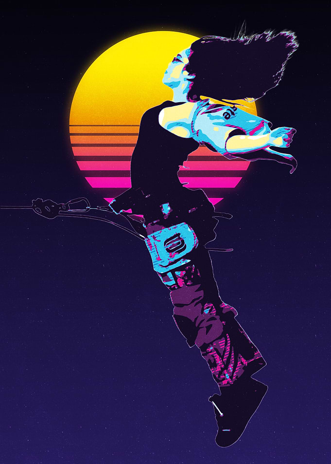billie eilish Retro Cyberpunk Woman