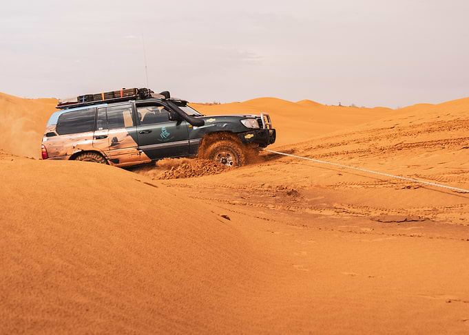 Off-Road Vehicle in Desert