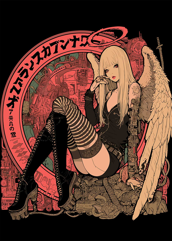 Angel with Mechanical Wings
