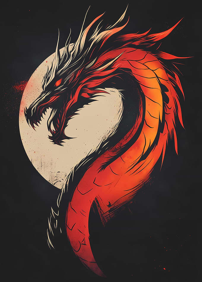 Red Dragon Illustration