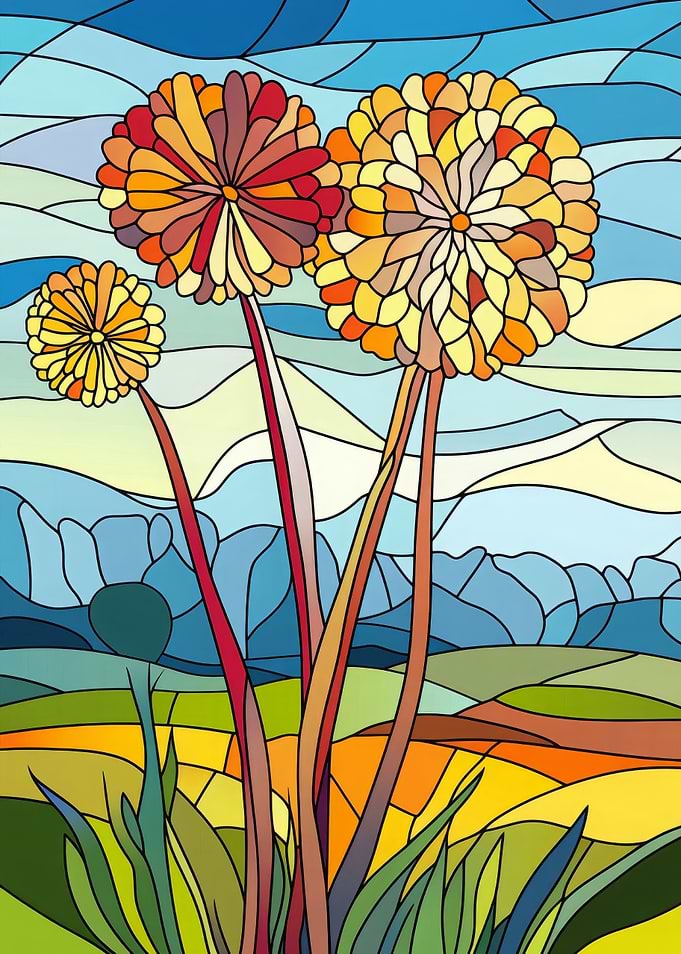 Stained Glass Flowers