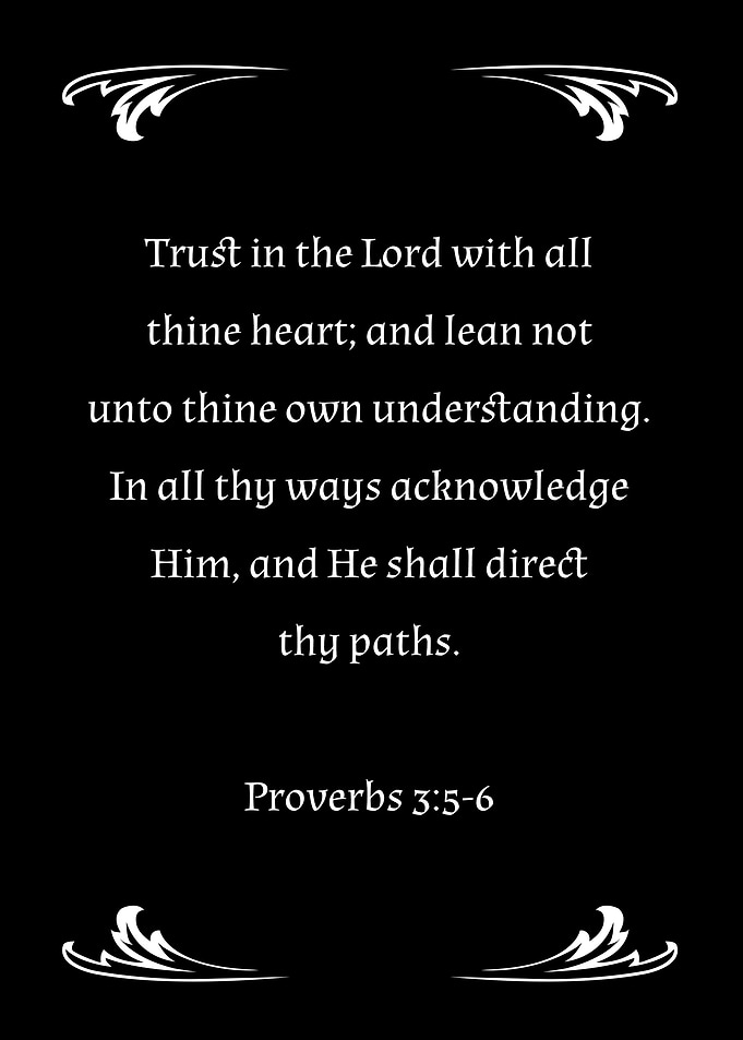 Proverbs 3:5-6 Bible Verse Trust in the Lord