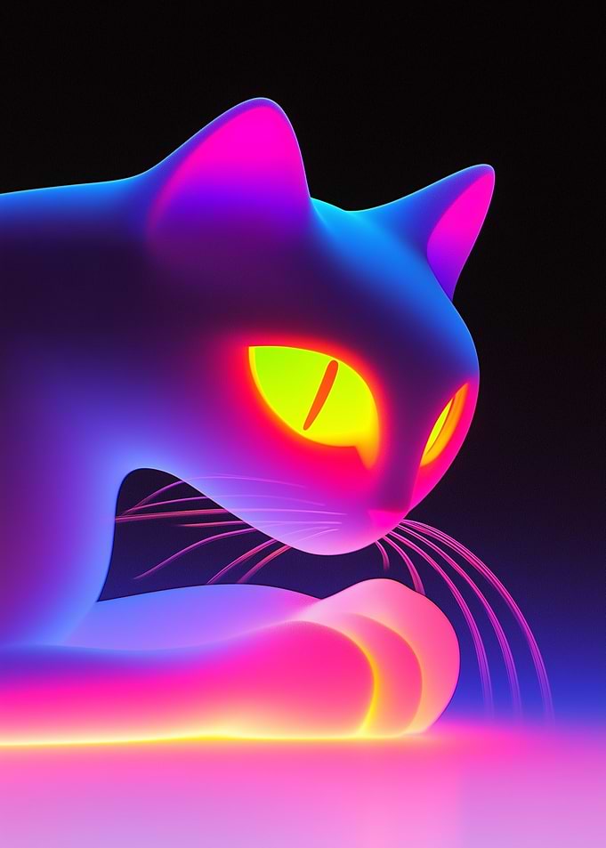 Neon Glow Cat