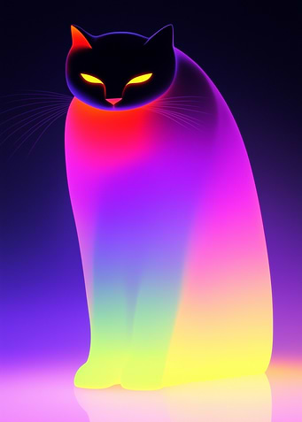 Neon Boss Cat