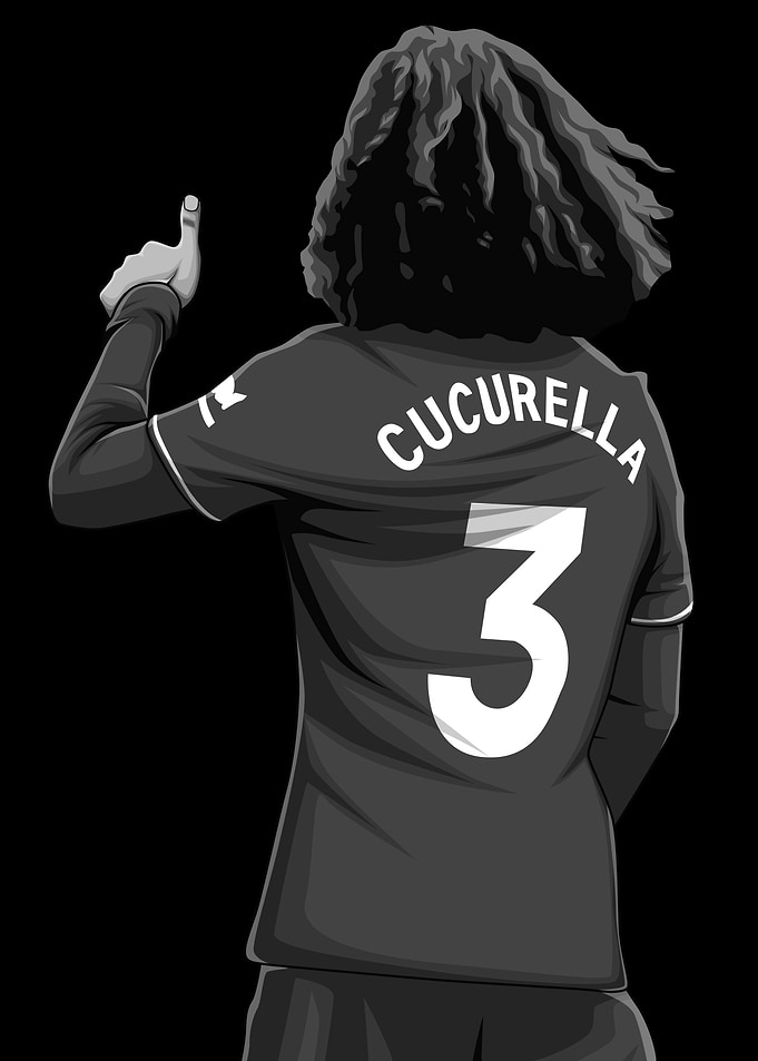 Marc Cucurella Black and White Version