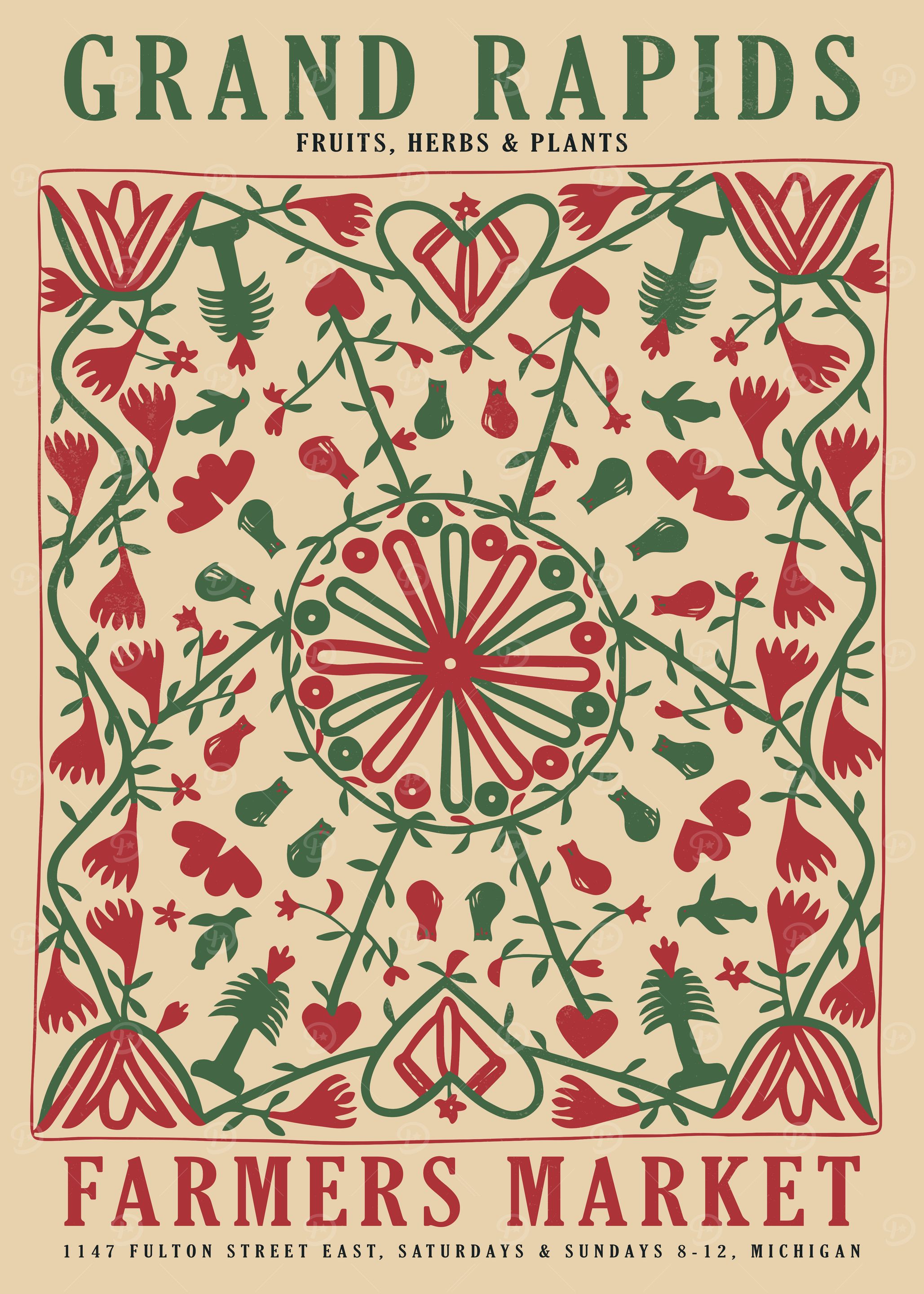 Grand Rapids Farmers Market Poster