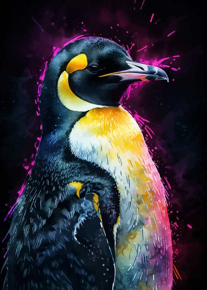 Emperor Penguin Watercolor