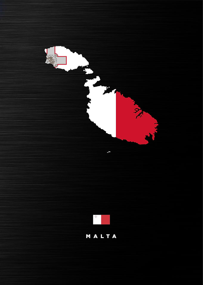 Malta Map Outline