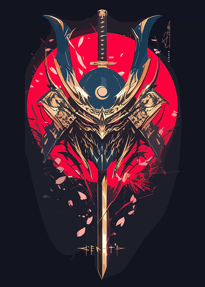 Samurai Helmet and Sword
