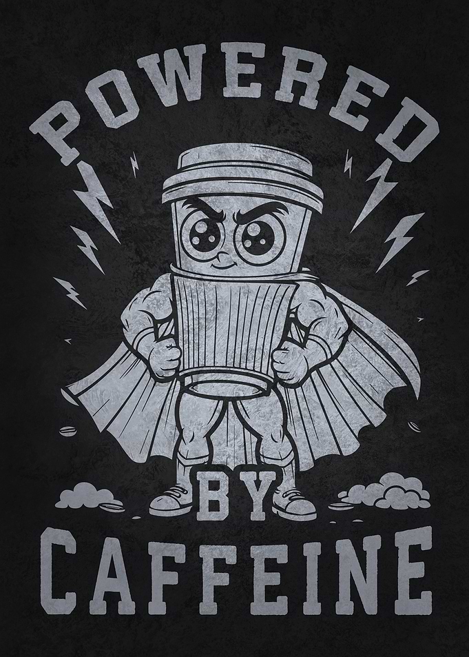 Powered By Coffee - Funny