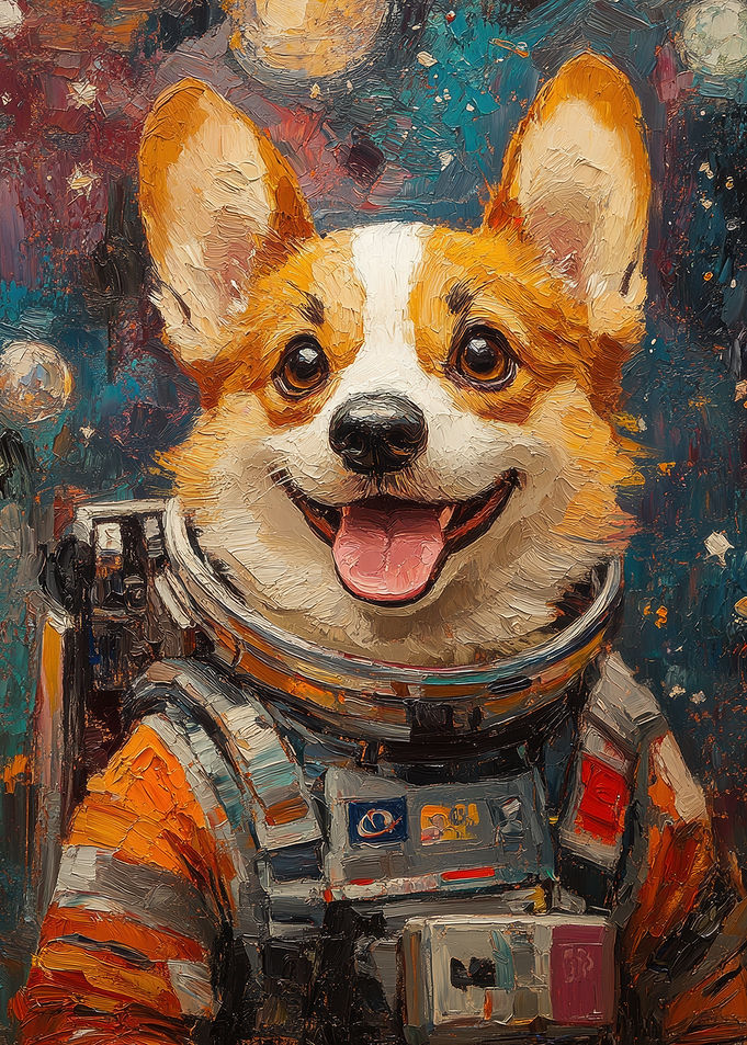 Space Dog Portrait