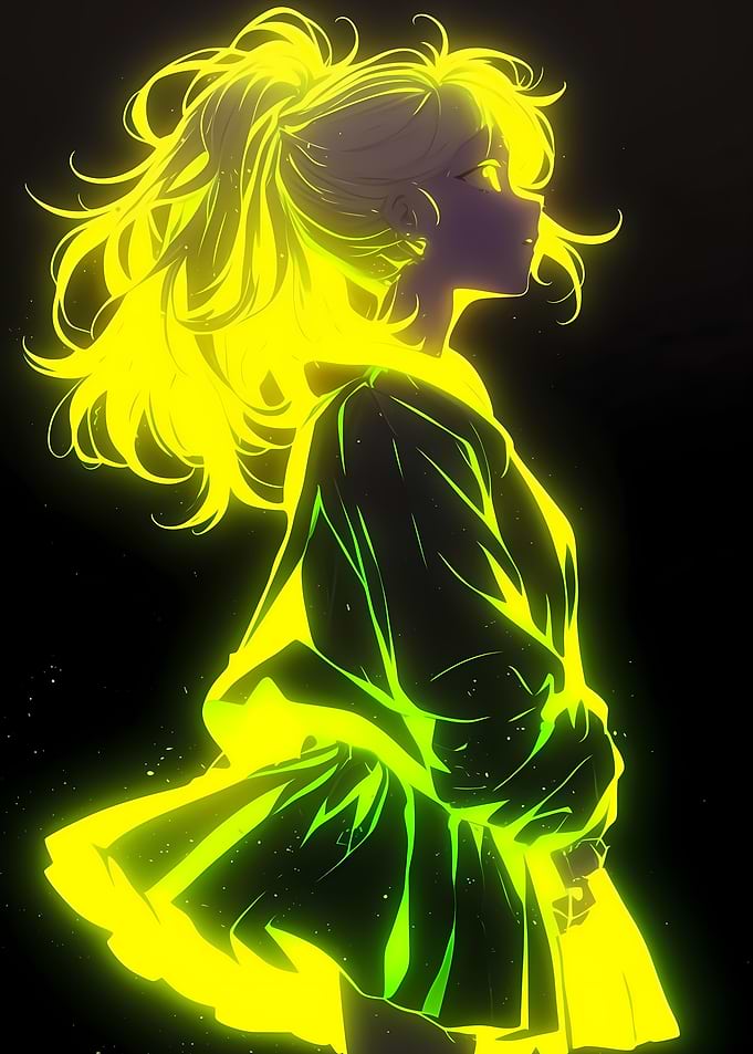Neon Anime Girl