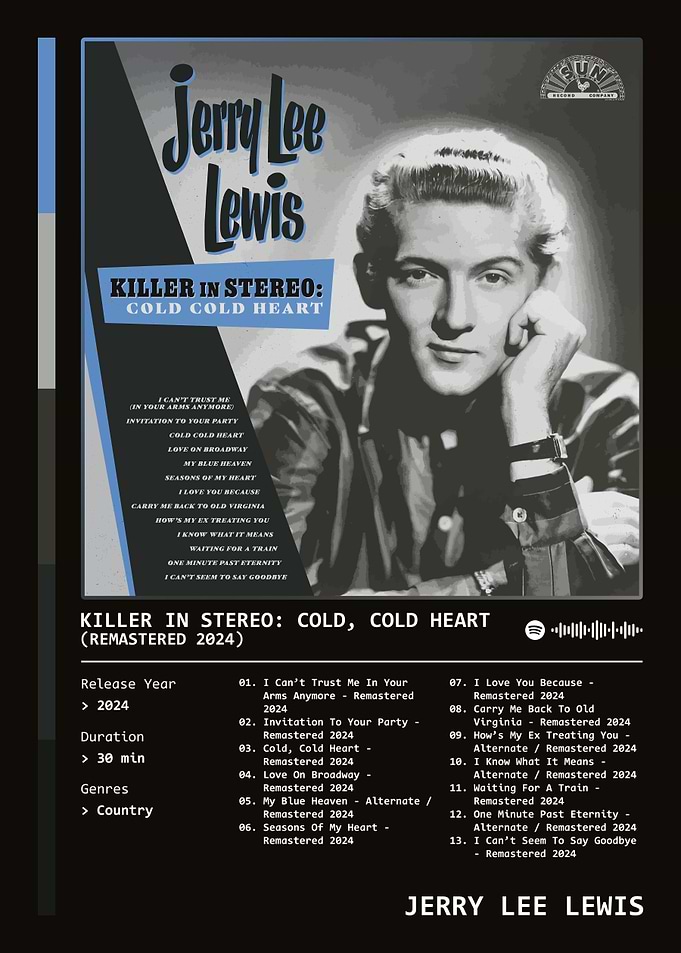 Killer In Stereo: Cold, Cold Heart 2024) Album by Jerry Lee Lewis