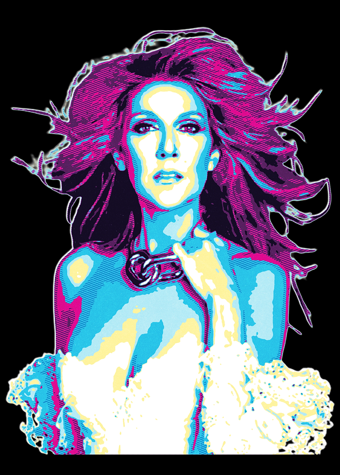 Celine Dion Pop Art Portrait