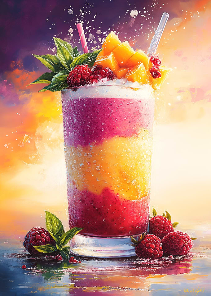 Raspberry Mango Smoothie