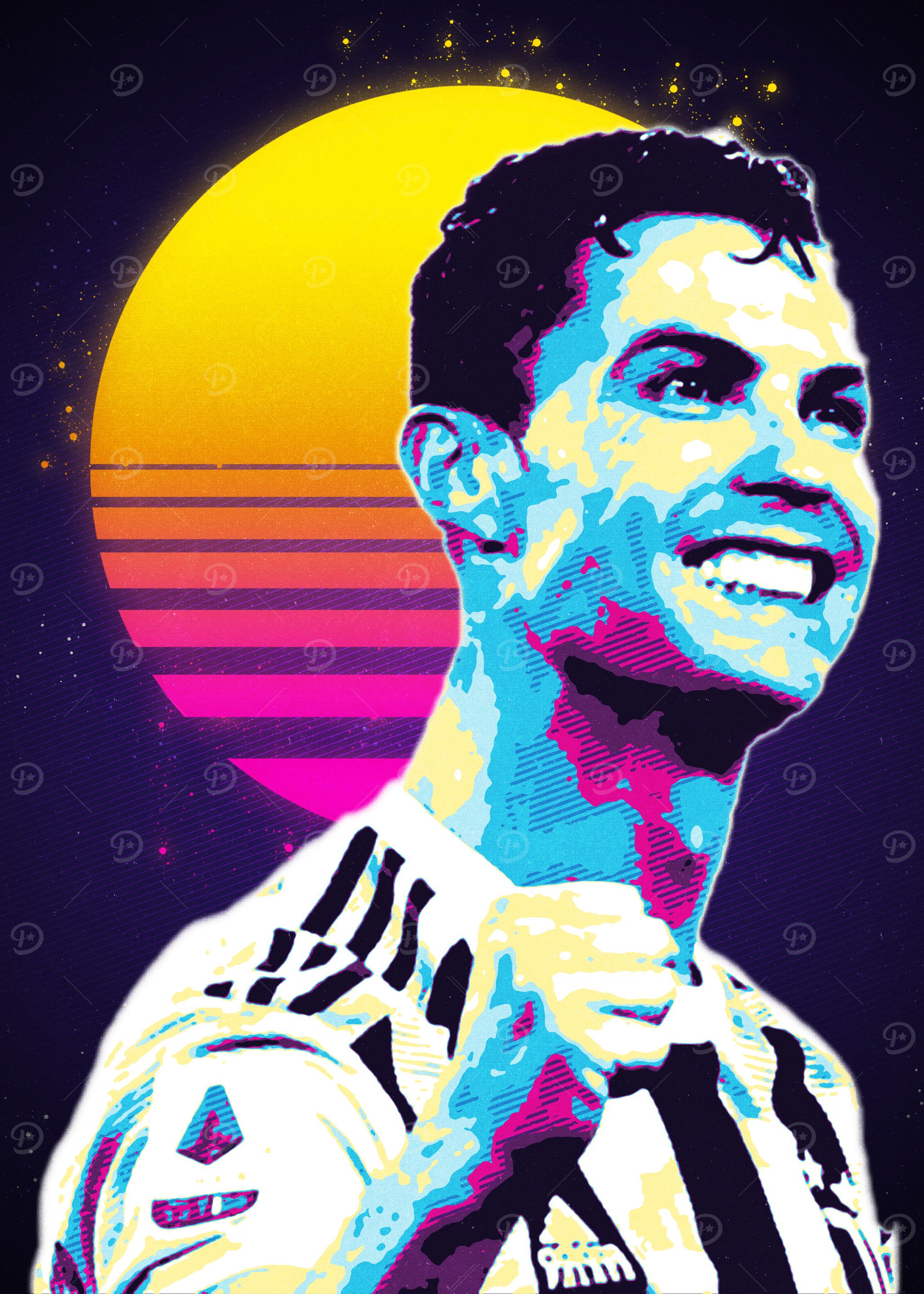 Cristiano Ronaldo Retro Art