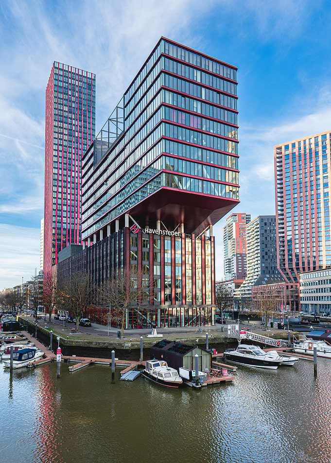Modern Waterfront Buildings in Rotterdam