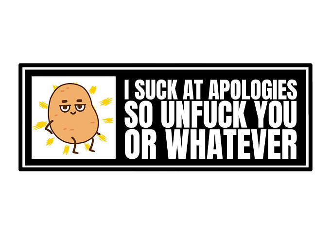 Potato Apology Sticker